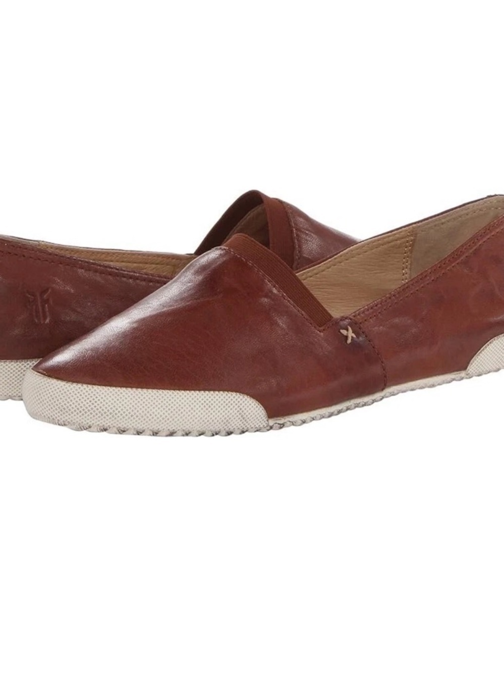 Frye Women's 8 Melanie Slip On Shoes in Cognac Antique Soft Vintage - Picture 2 of 6